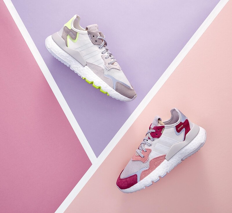 adidas Originals NITE JOOGER 白黃配色、桃紅配色,皆為4,690元