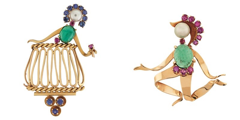 Romeo&Juliet胸針,Van Cleef & Arpels,約1951年之作品。