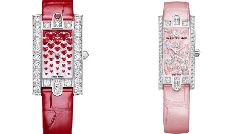 Harry Winston Avenue Classic 系列 Sweet Valentine腕錶,以及Mini系列Lily Cluster腕錶