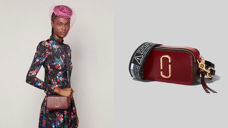 Marc Jacobs 酒紅Snapshot相機包,NT14,900
