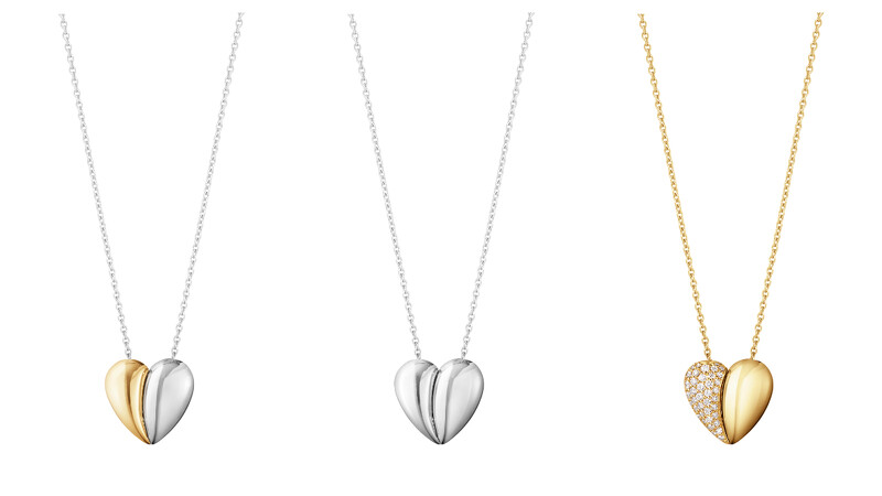 Georg Jensen「心有所屬」鍊墜,左起NT22,700、NT6,800、NT57,000
