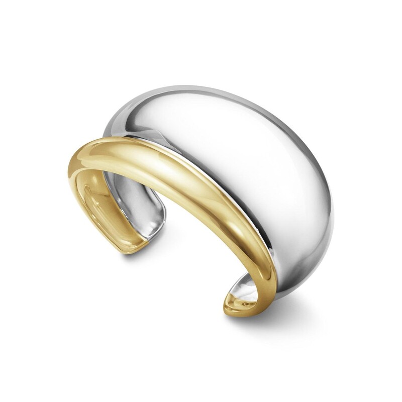 CURVE 系列18K金純銀雙色手環,建議售價 NT160,000