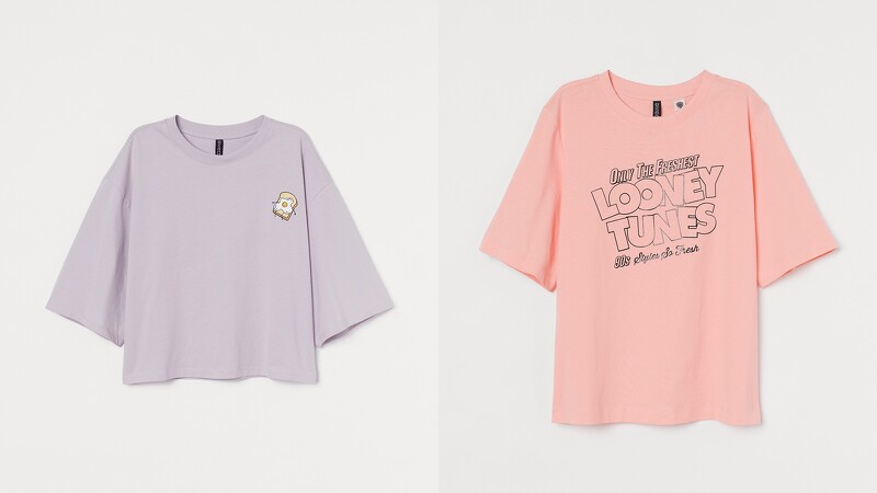 薰衣草紫上衣NT$249、粉色上衣NT$399