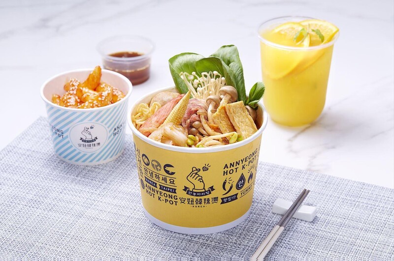 誠品生活松菸店|結合台式小吃與韓式料理的「安妞韓辣燙」。