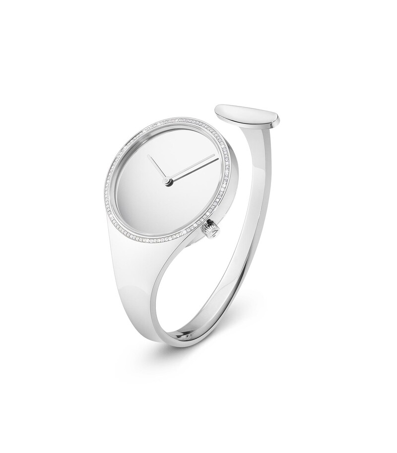 Georg Jensen 喬治傑生 Vivianna系列手鐲手錶,錶徑34 mm,精鋼鑲嵌鑽石,售價NT110,500