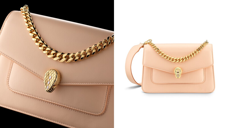 BVLGARI Serpenti Forever Maxi Chain小羊皮肩背包,NT108,800