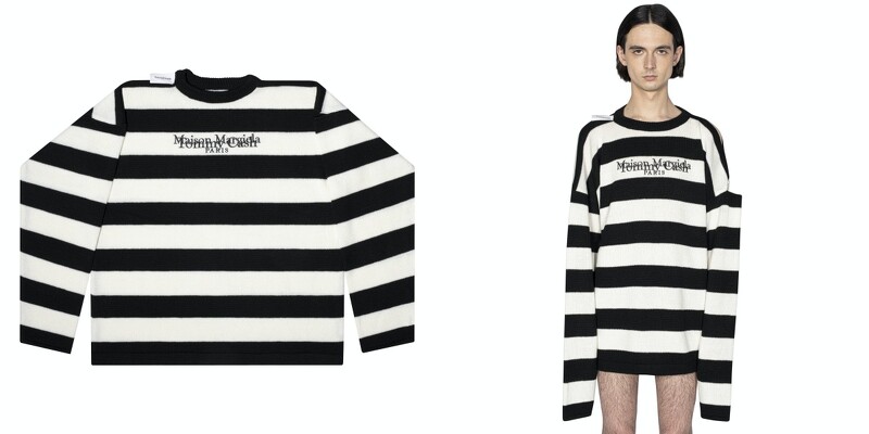 Tommy Cash X Masion Margiela黑白條紋毛衣,售價100歐元(約NT$3,387)