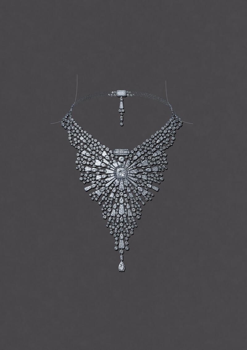 設計手稿:Diamond Sillage 項鍊