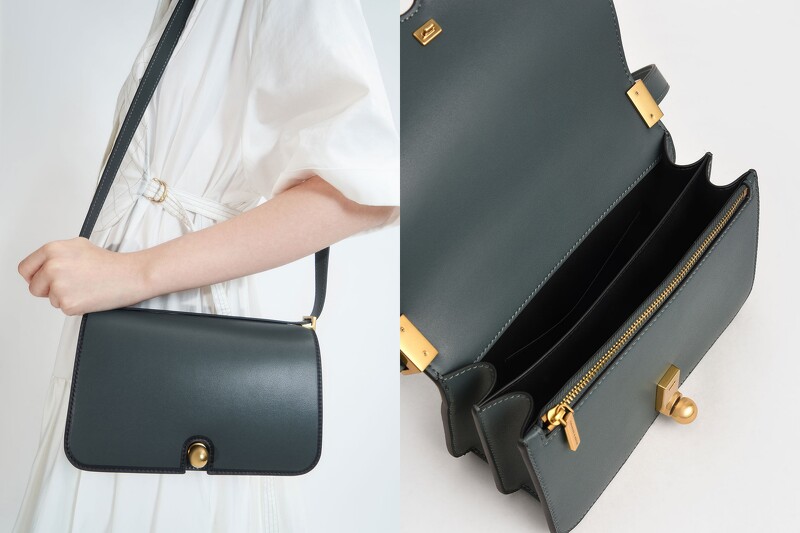 Charles & Keith撞色車邊肩背包,售價NT$2,190