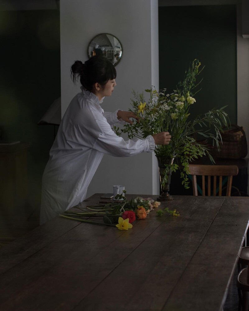 每週會有 Weekly Bouquet,是由嶺貴子老師所設計的線上課程可供選購。(Photo by Today Today Studio.)
