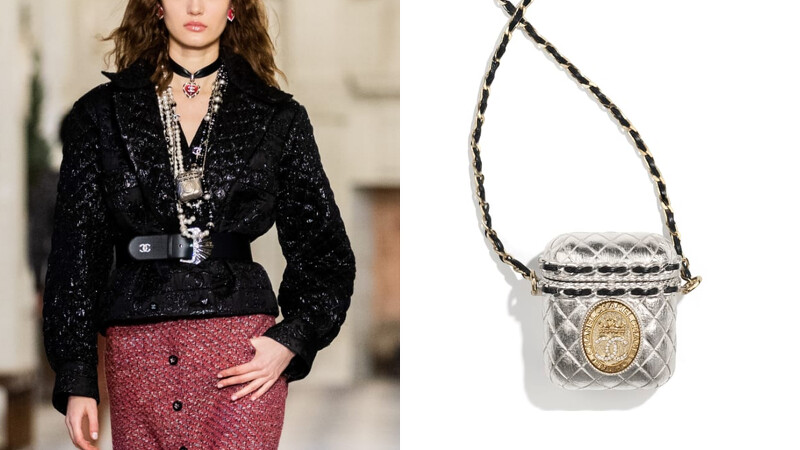 Chanel 銀色Airpods 收納盒,售價NT$74,500