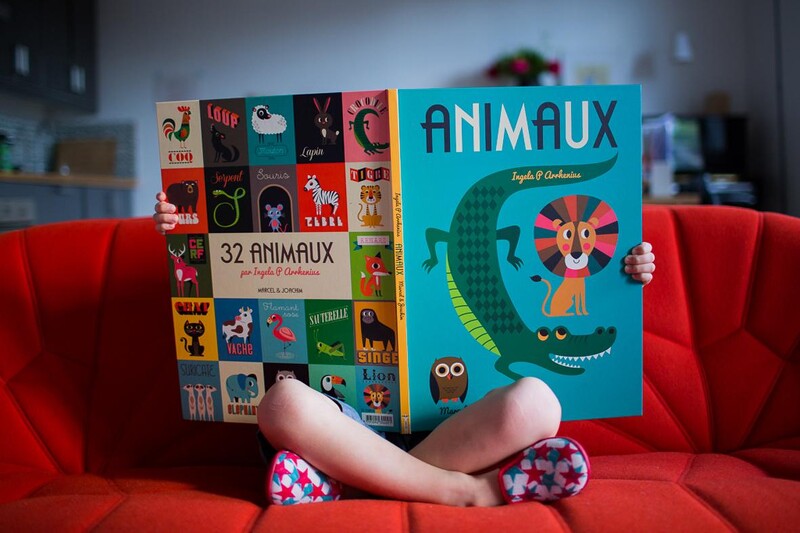 《ANIMAUX》一書有 Ingela P. Arrhenius 詮釋的32個動物插畫書。