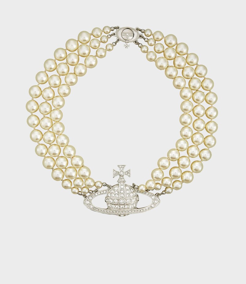 Vivienne Westwood三環珍珠項鍊，售價NT$21,000