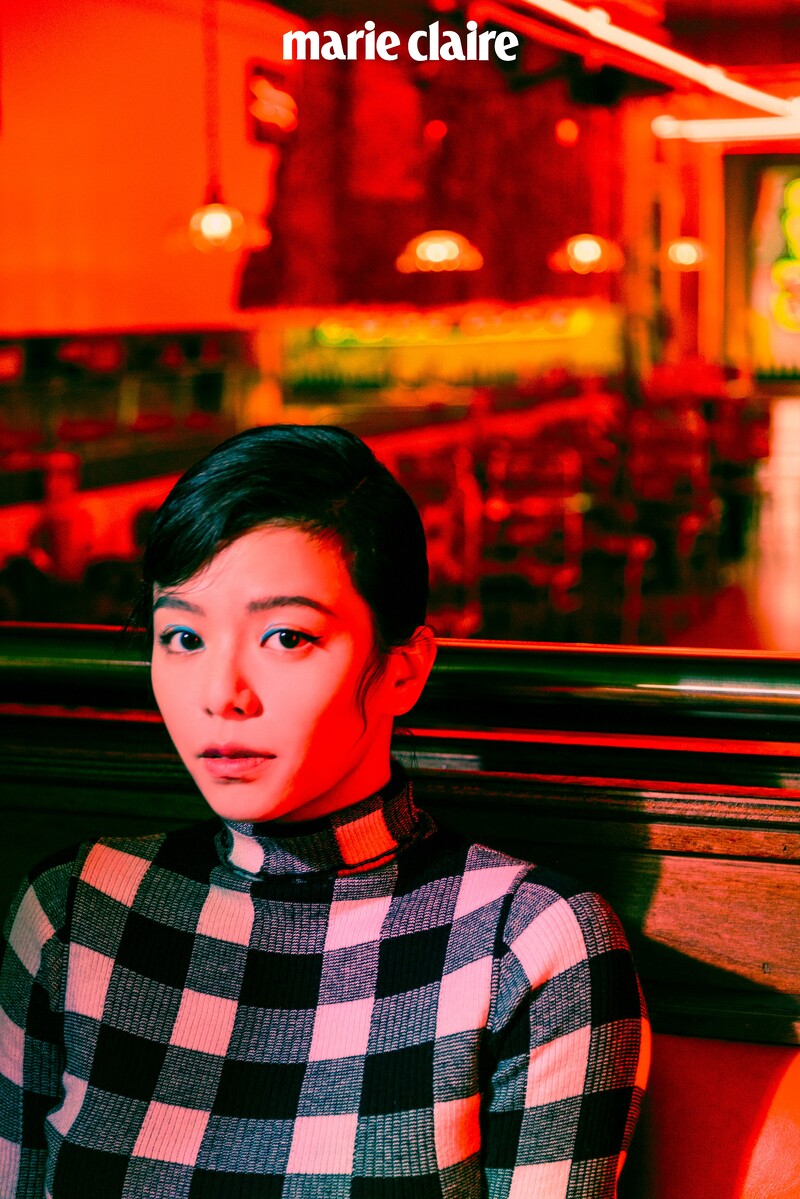 黑白格紋高領衫,Sportmax。