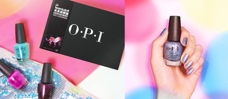 將絢爛光影盡收指尖,OPI & teamLab未來遊樂園夢幻指彩選色。
