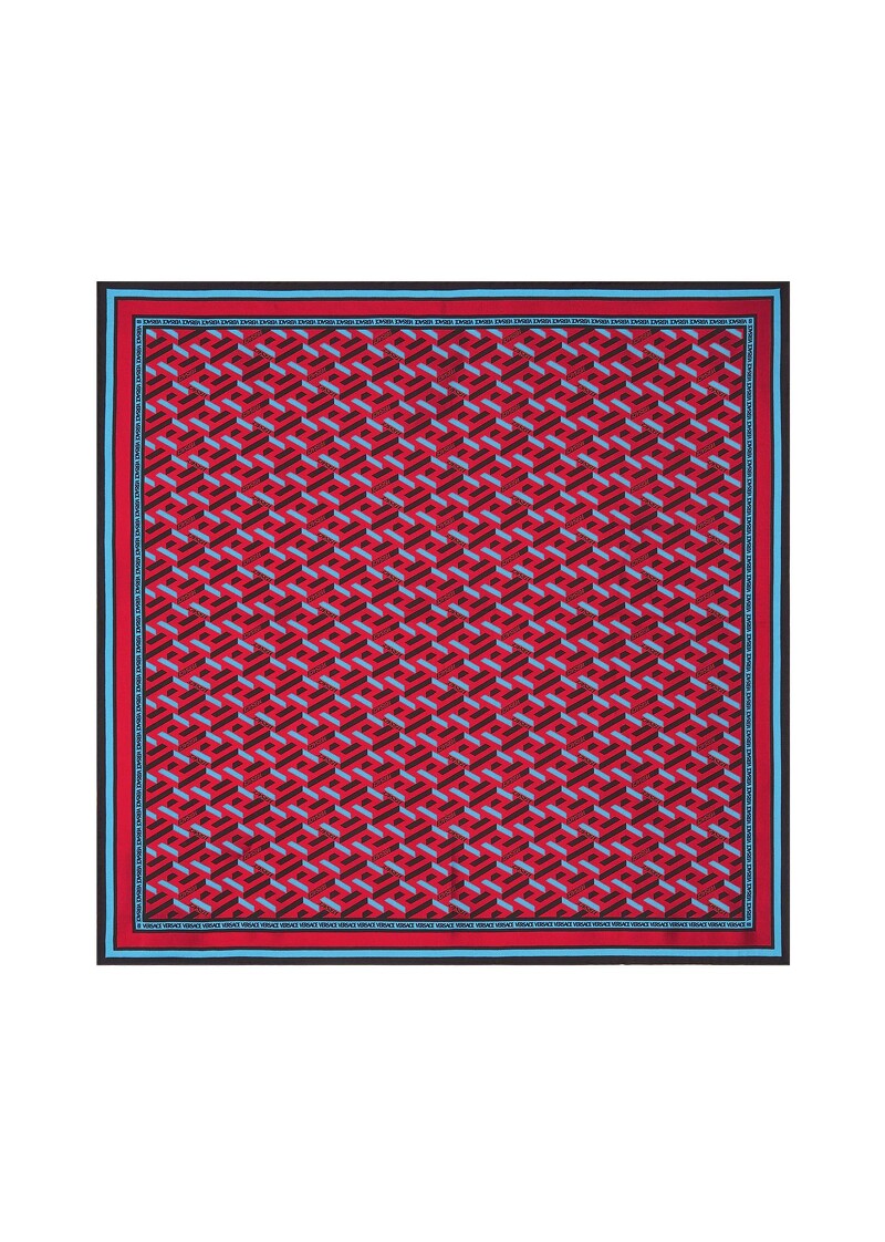 Versace 紅色印花真絲方巾,NT9,500。