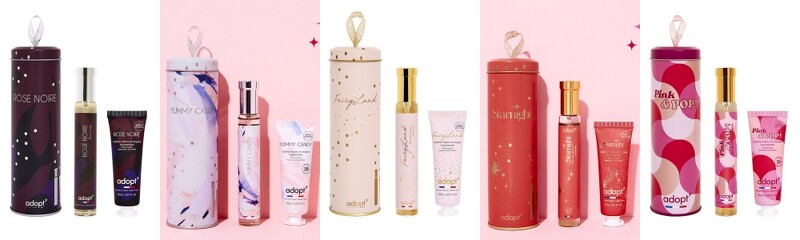 adopt’聖誕許願罐(黑玫瑰、粉紅甜心、幻想奇境、星夜、異想世界),特價NT999(原價NT1,370起)