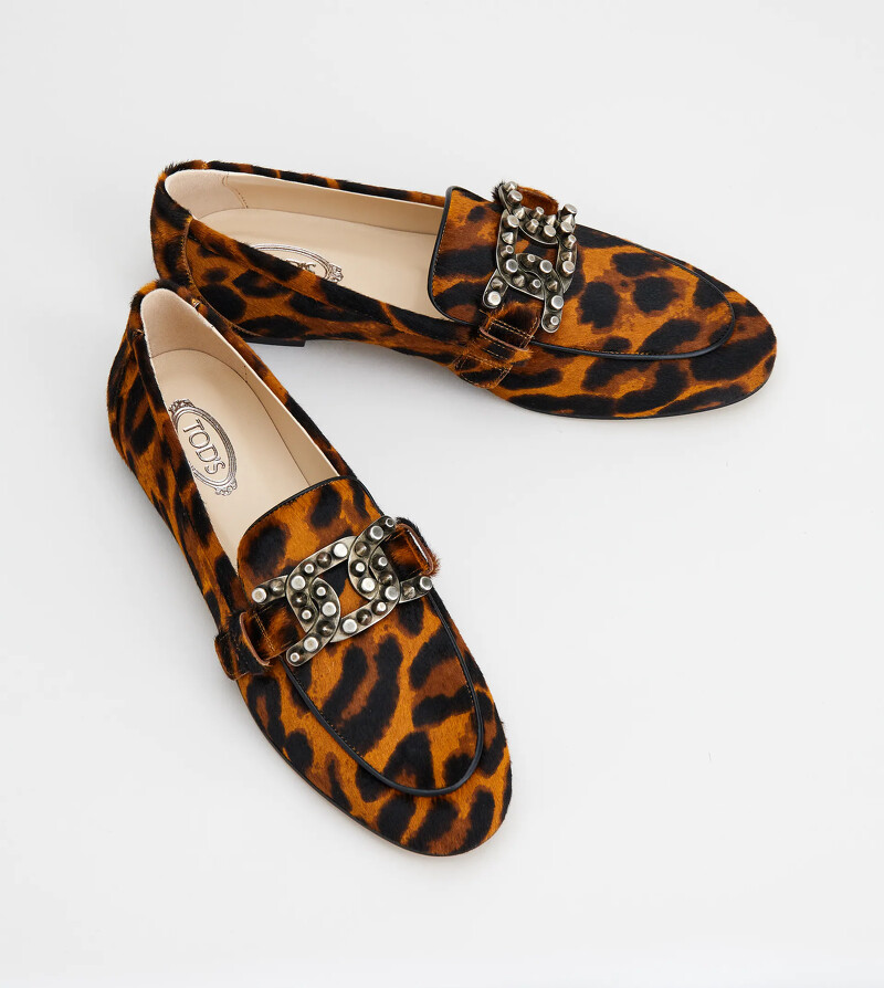 TOD'S Kate 搖滾豹紋樂福鞋,NT37,000。