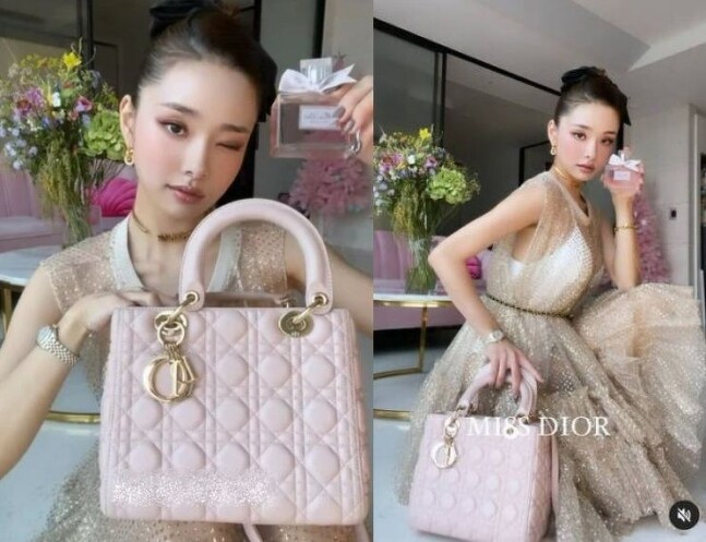 宋智雅拍攝Miss Dior香水業配Dior包是假貨
