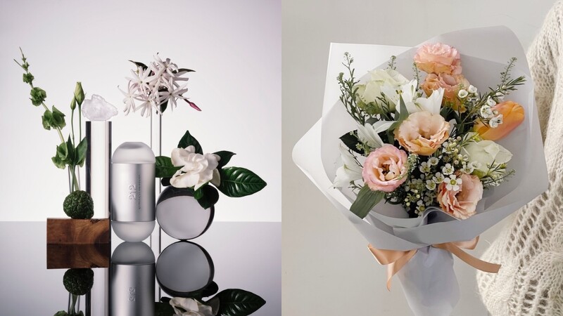 盧亞香水歡慶三月婦女節,買香氛送鮮花束。