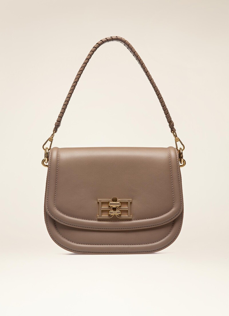 Bally B CHAIN系列 Beckie 淺棕編織背帶斜肩包,NT 58,000