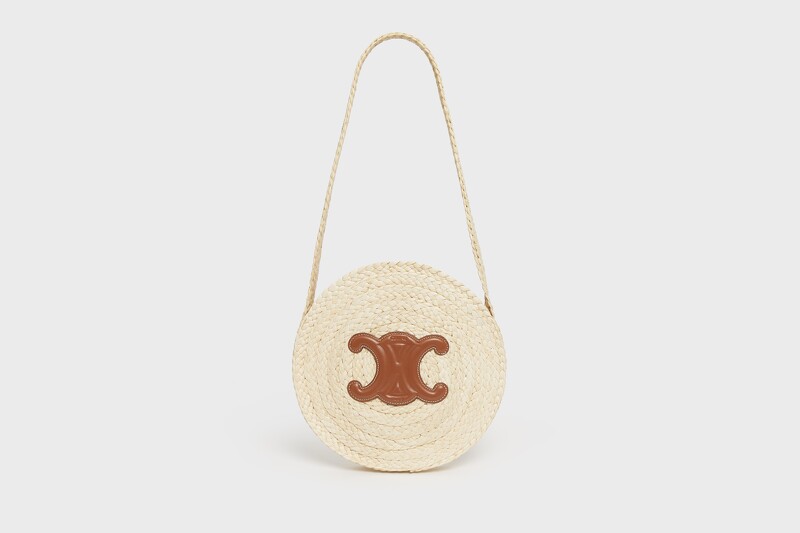 CELINE 草編圓形側背包,價格店洽。