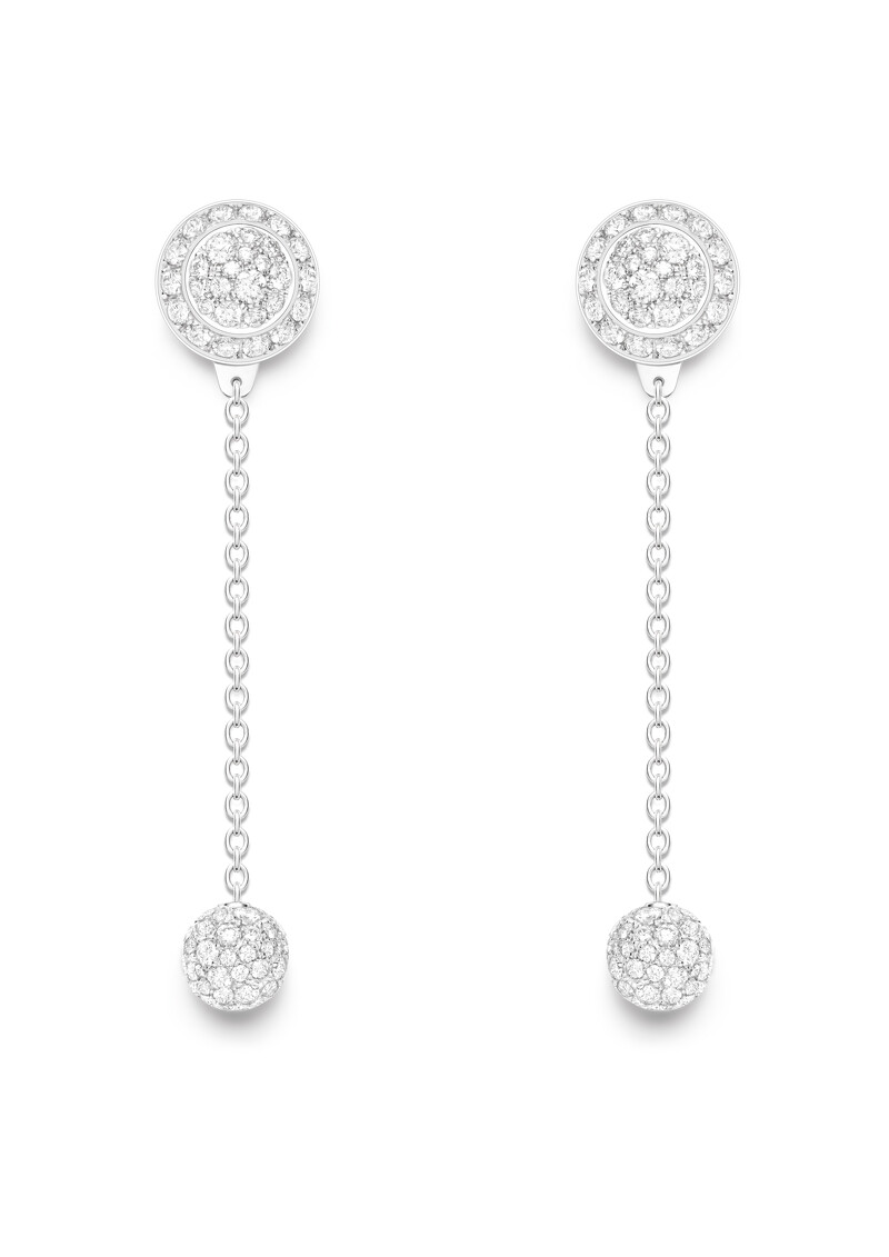 PIAGET Possession系列18K白金鑽石耳環