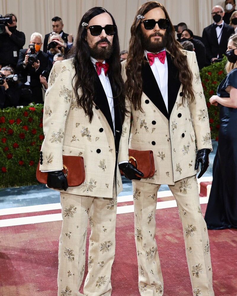 右為Gucci總監Alessandro Michele,左為Jared Leto