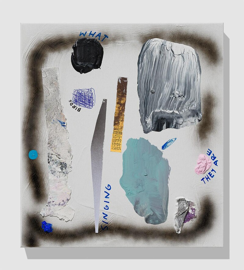 新竹市文化局鐵道藝術村|Mario Weinberg_It’s like Bird #3|70x55cm 油彩、拼貼|2020