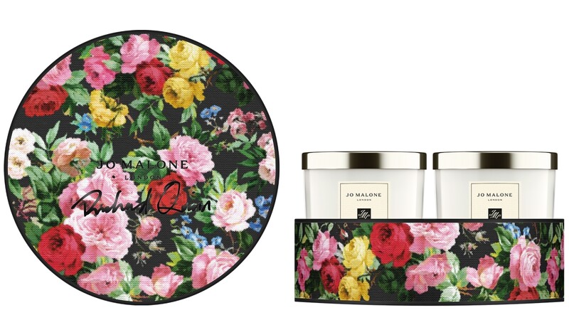 Jo Malone London Richard Quinn設計師系列英國梨與小蒼蘭&牡丹與胭紅麂絨糅香蠟燭組200g*2,NT5,700