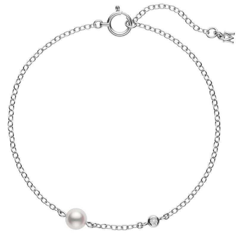 MIKIMOTO 2022新品珍珠鑽石手鍊 (另有18K黃金款)