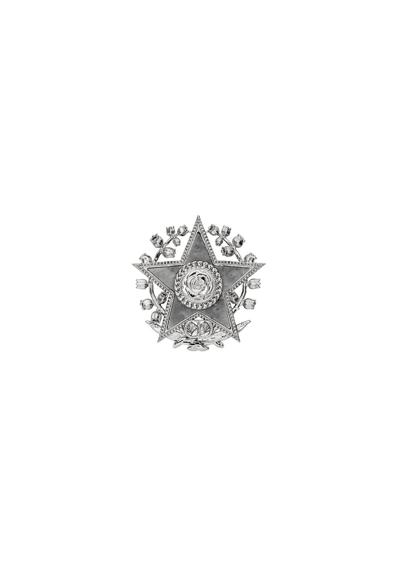 CD Star銀色黃銅與大理石胸針,NT$19,500