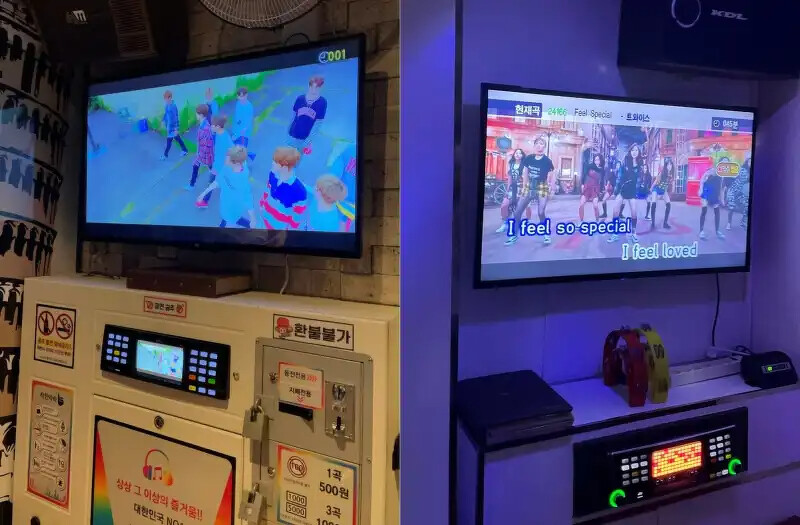 左邊是投幣式練歌房;右邊是一般練歌房(圖/@ruofan21)