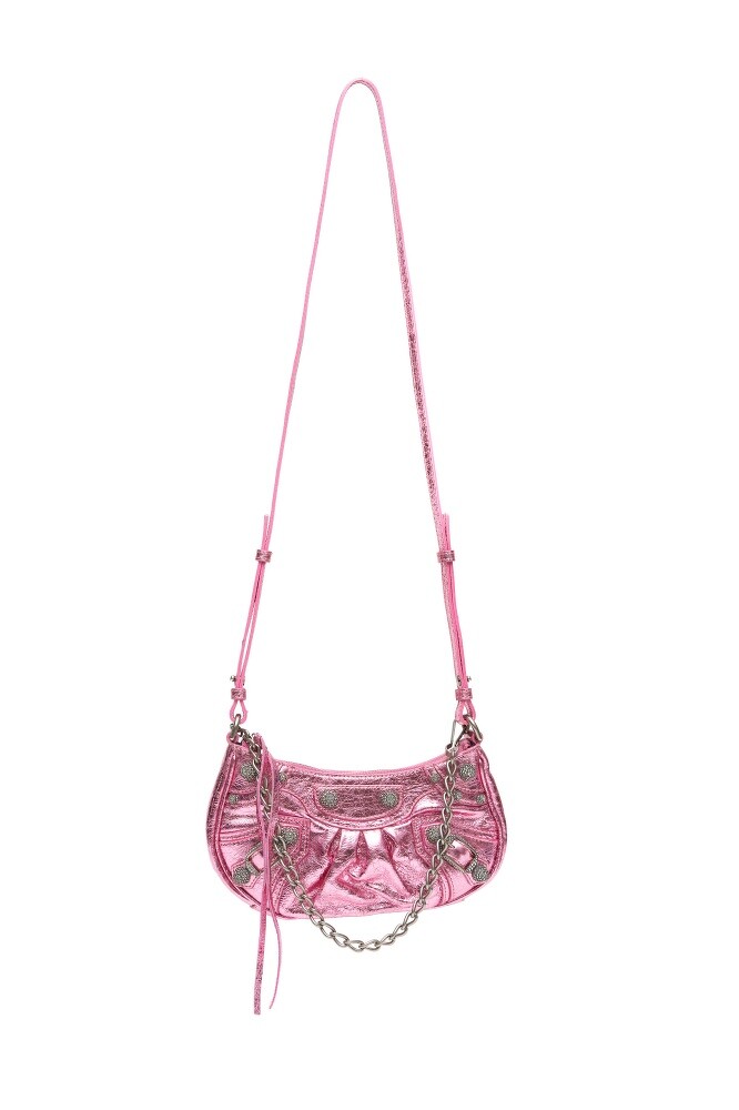 LE CAGOLE MINI PURSE 迷你電光粉鍊帶肩下包,NT 44,750