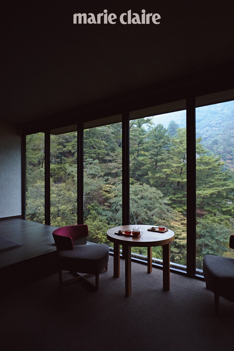 月見房型視野遼闊,將壯麗山景收納空間之中。