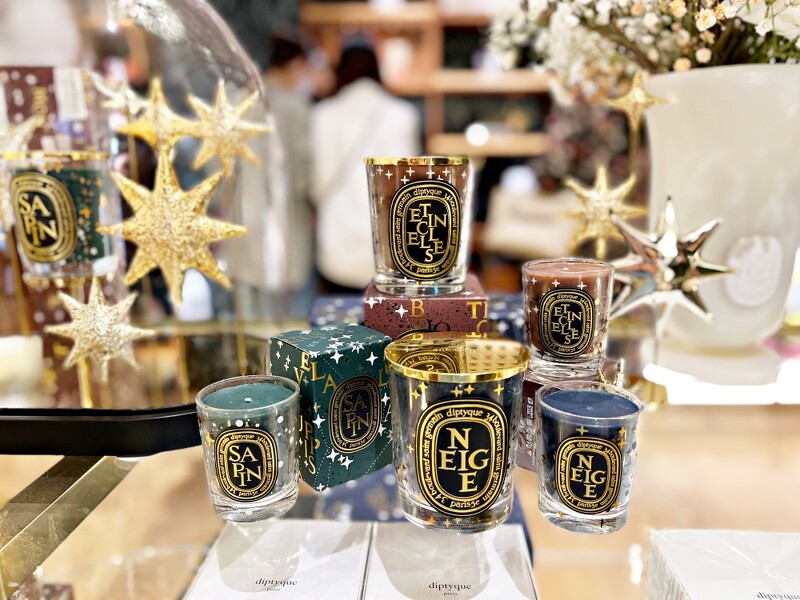 Diptyque 2022聖誕蠟燭(冷杉、星光、白雪)70g,NT1,400、190g,NT2,450