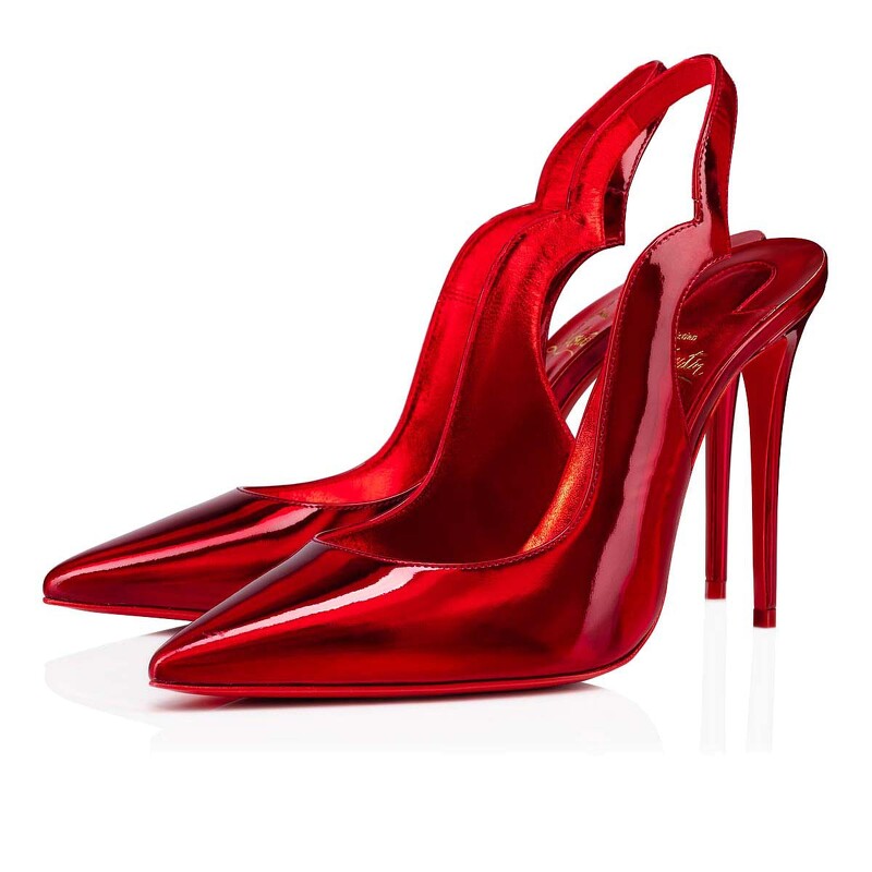 Christian Louboutin Hot Chick Sling金屬紅,NT$29,500