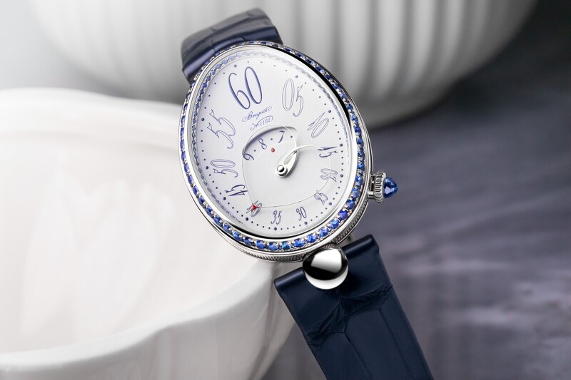 Reine de Naples腕錶,型號 9838BB/B8/364 S00S/36.5x28.45mm,18白金錶殼/時間指示/ 78A0自動上鍊機芯,動力儲存40小時/防水30米/參考價格NTD 1,536,000