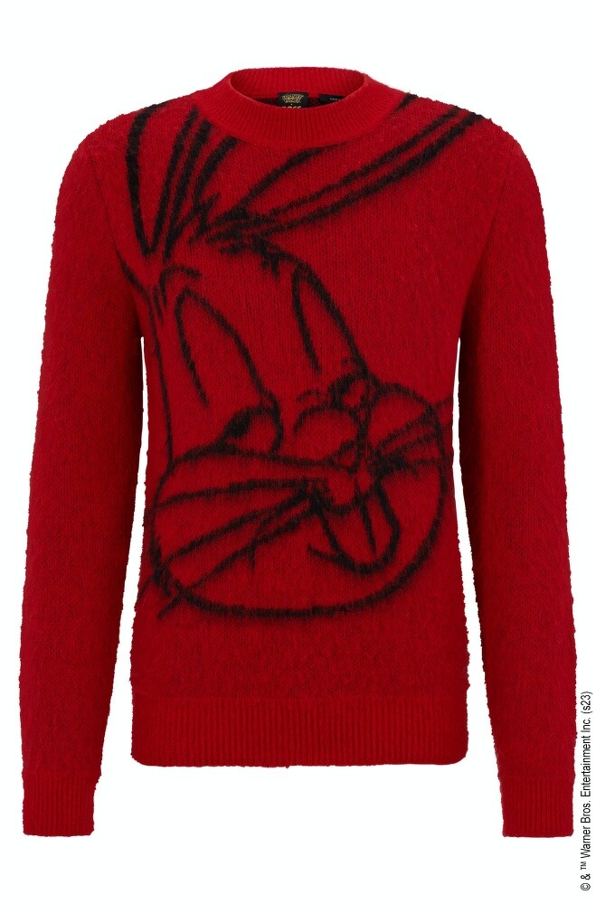 Looney Tunes x BOSS農曆新年聯名系列紅色連帽運動衫，NT 10900