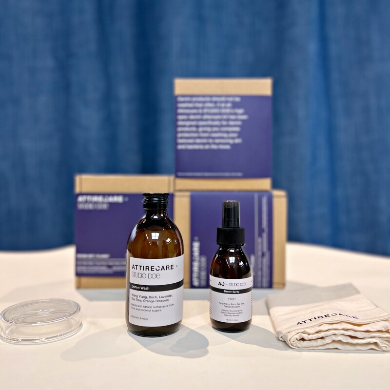 Studio Doe x Attirecare丹寧專用清潔組(丹寧專用洗衣精250ml、丹寧專用清潔噴霧100ml)，NT980