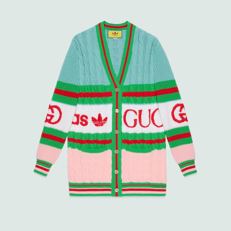 adidas x Gucci聯名系列羊毛開襟衫,$83,000