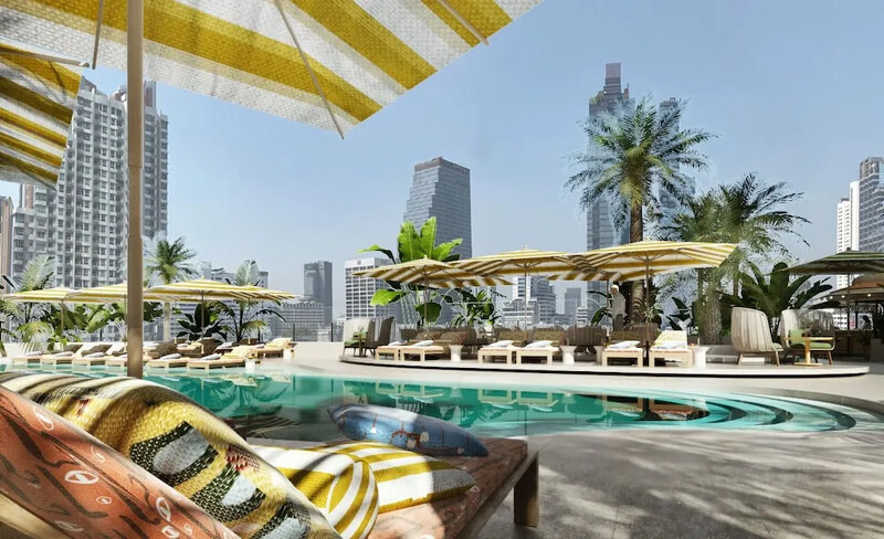 酒店擁有露天泳池及全泰國最高空中酒吧，絕對是與三五好友大開派對的最佳選擇。