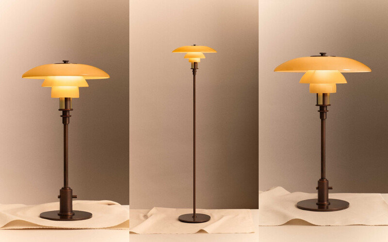 左為PH 2/1,中為 PH 3½-2½ Floor Lamp,右為PH 3/2。