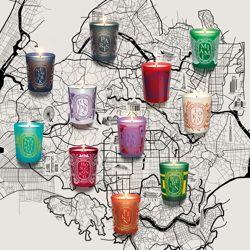 diptyque 2023城市限定香氛蠟燭系列。