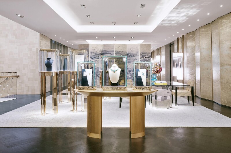 Tiffany & Co.於紐約第五大道57街The Landmark旗艦店7樓_高級珠寶與腕錶系列展示空間
