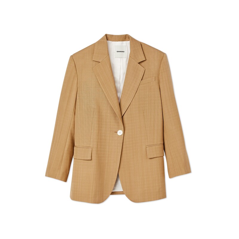 SANDRO 混紡單扣西裝外套,NT15,990。