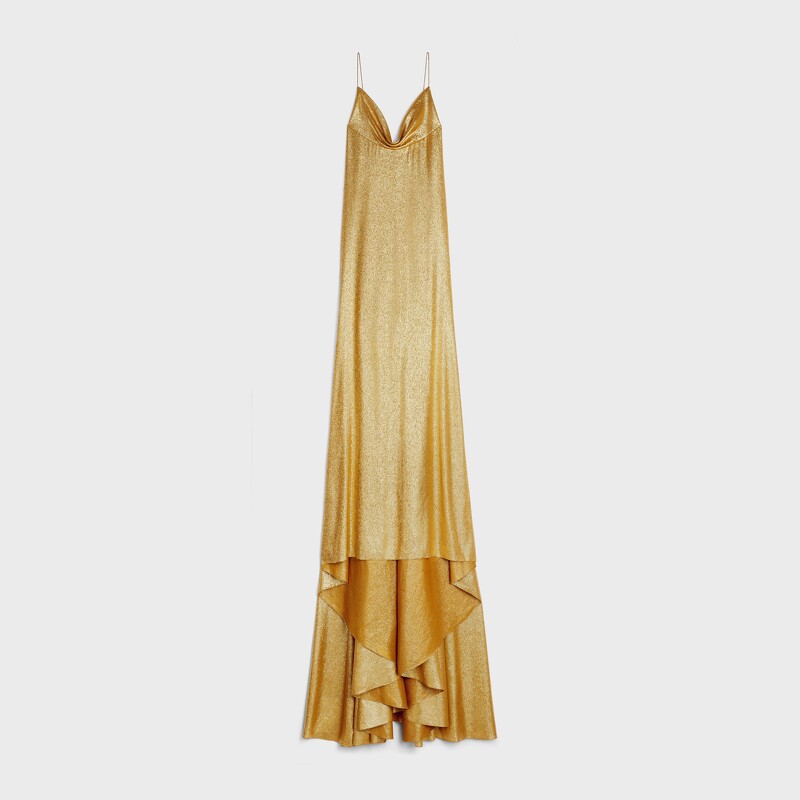 CELINE BY HEDI SLIMANE 金色長洋裝,價格店洽。
