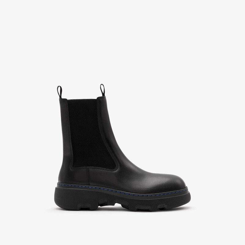 Leather Creeper Chelsea Boots（黑）