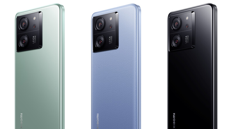 Xiaomi 13T系列手機,有雪山藍、原野綠、黑色可選擇