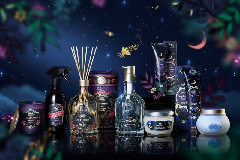 SABON 2023圣诞星熠幻境系列出现超梦幻花香，精灵般出尘的气息，还推出期间限定调酒